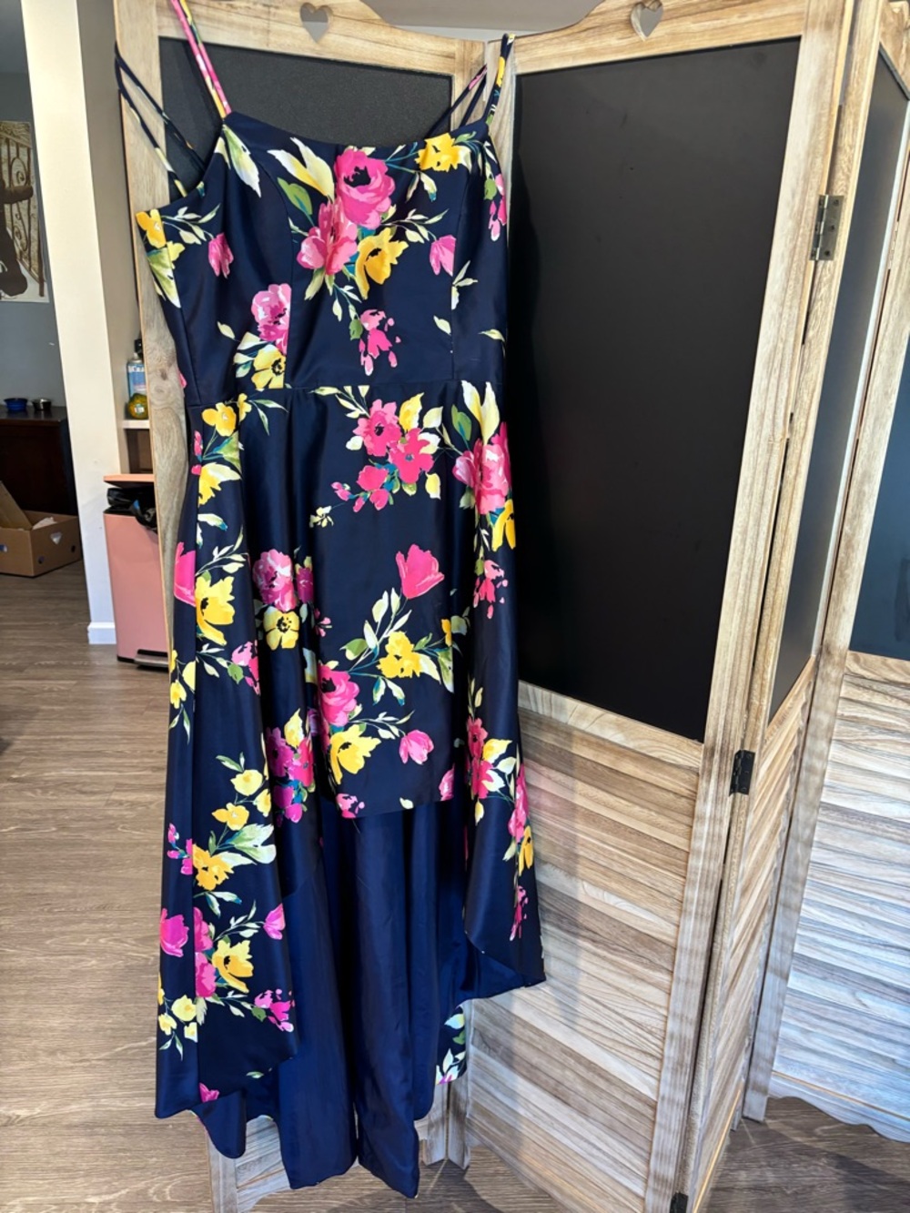 Xscape Navy Blue Lined Dress
